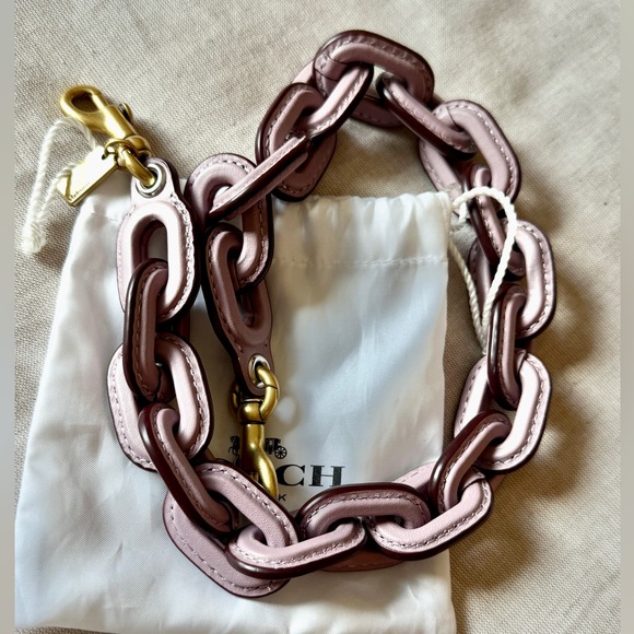 Coach Purple Leather covered strap - Picture 1 of 7